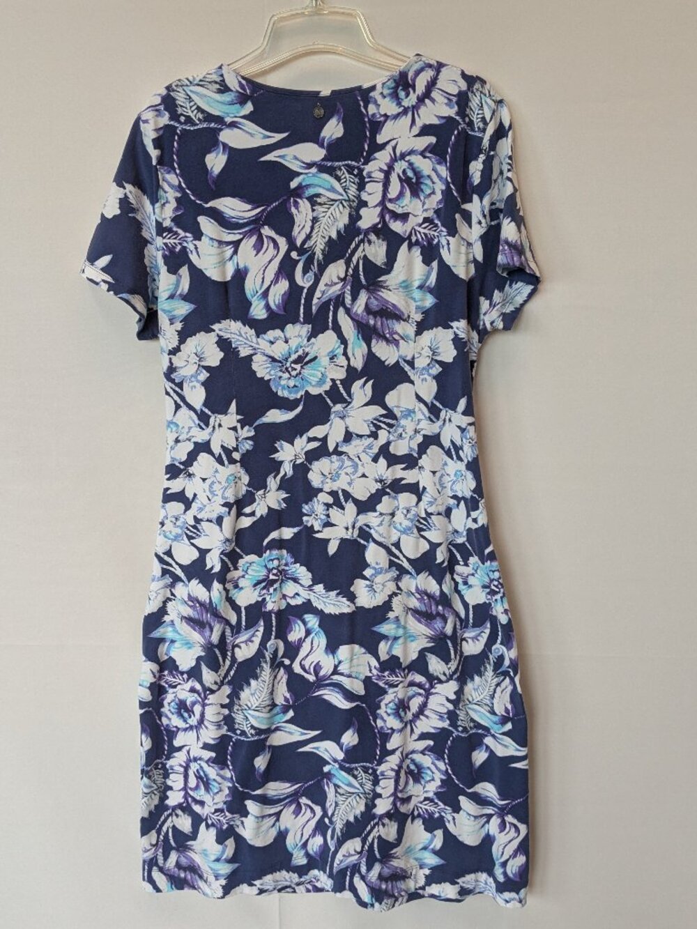 Soft Surroundings Blue Floral Faux Wrap Dress - Picture 2 of 4